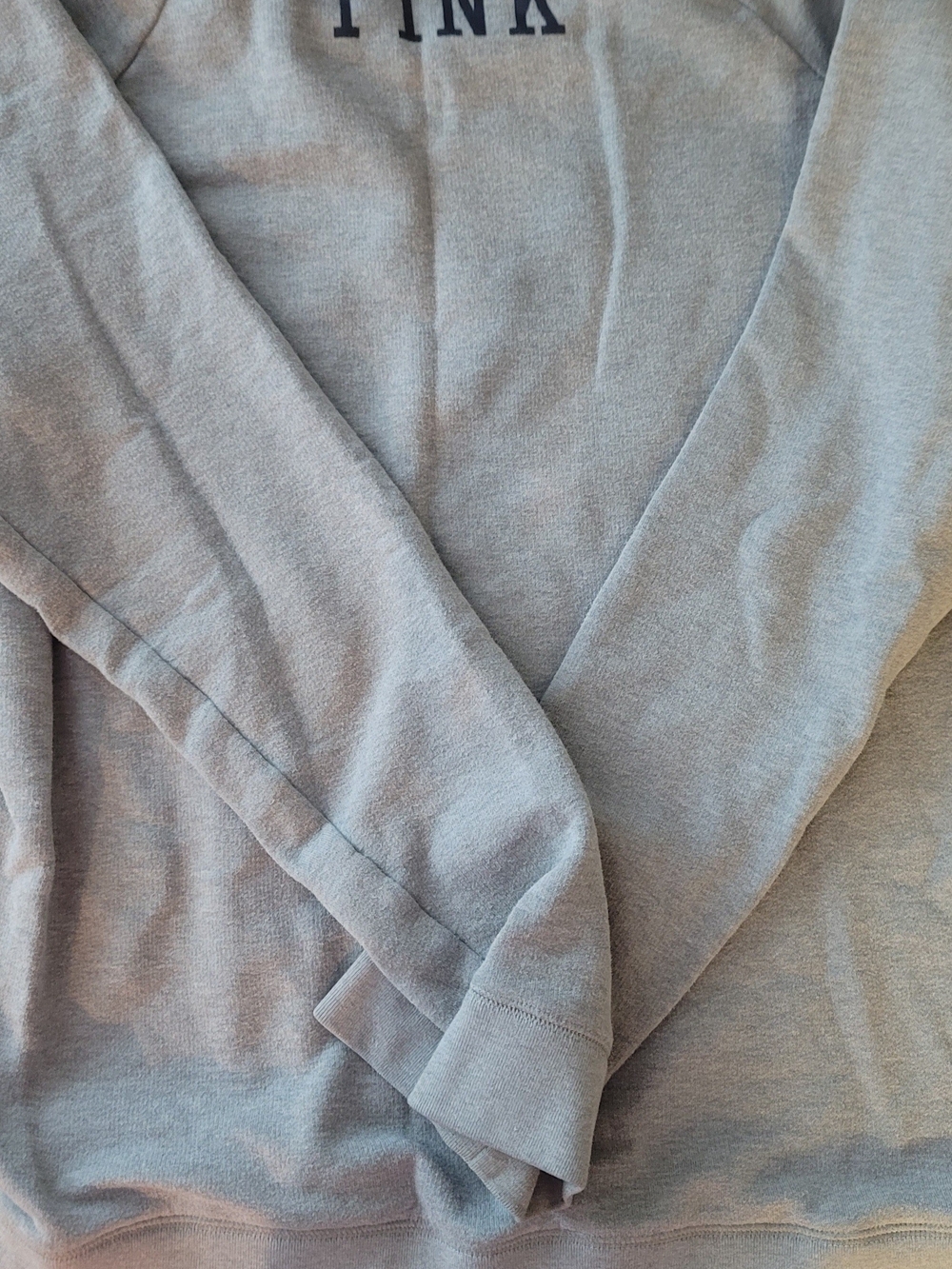 Victoria's Secret Gray Sweatshirt with Sequin New England PatriotsLogo - Picture 3 of 5